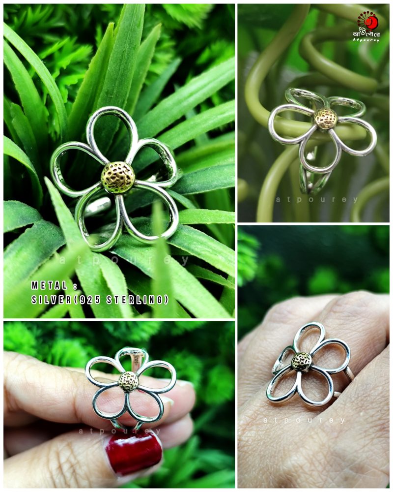 Style with Silver Rings Flower