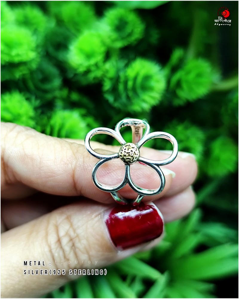 Style with Silver Rings Flower - Image 2