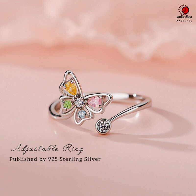 Elegant Adjustable Butterfly Finger Ring - Image 3