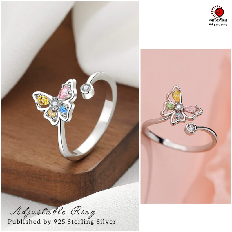 Elegant Adjustable Butterfly Finger Ring - Image 4