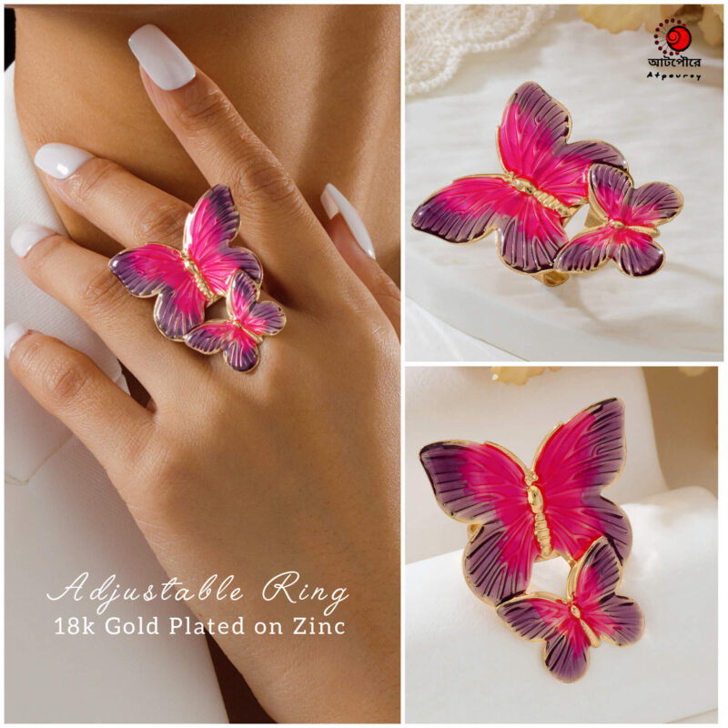 18k Gold plated Adjustable Finger Ring