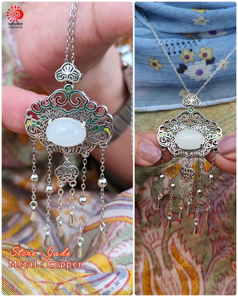 Flower Neckpiece- with beautiful enamel work.
