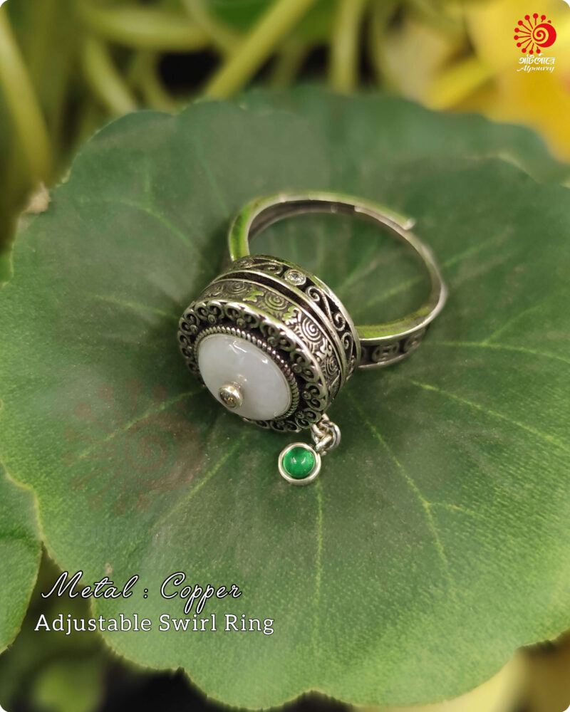 Adjustable Rotatable white stone Ring - Image 6
